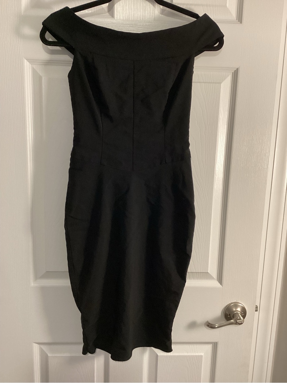 Ruby Rox Black Off-Shoulder Sheath Dress